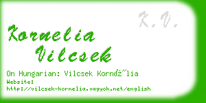 kornelia vilcsek business card